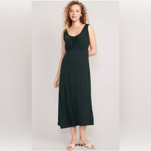 Old Navy Waist-Defined Sleeveless Tie-Front Midi Dress - Sz M